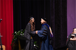 Dr. 詹妮尔奥康奈尔, Dean of the College of Health Professions at graduation